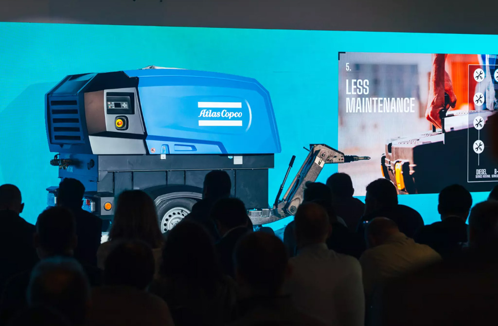 Atlas Copco Unveils Its First Battery-Driven Portable Screw Compressor ...